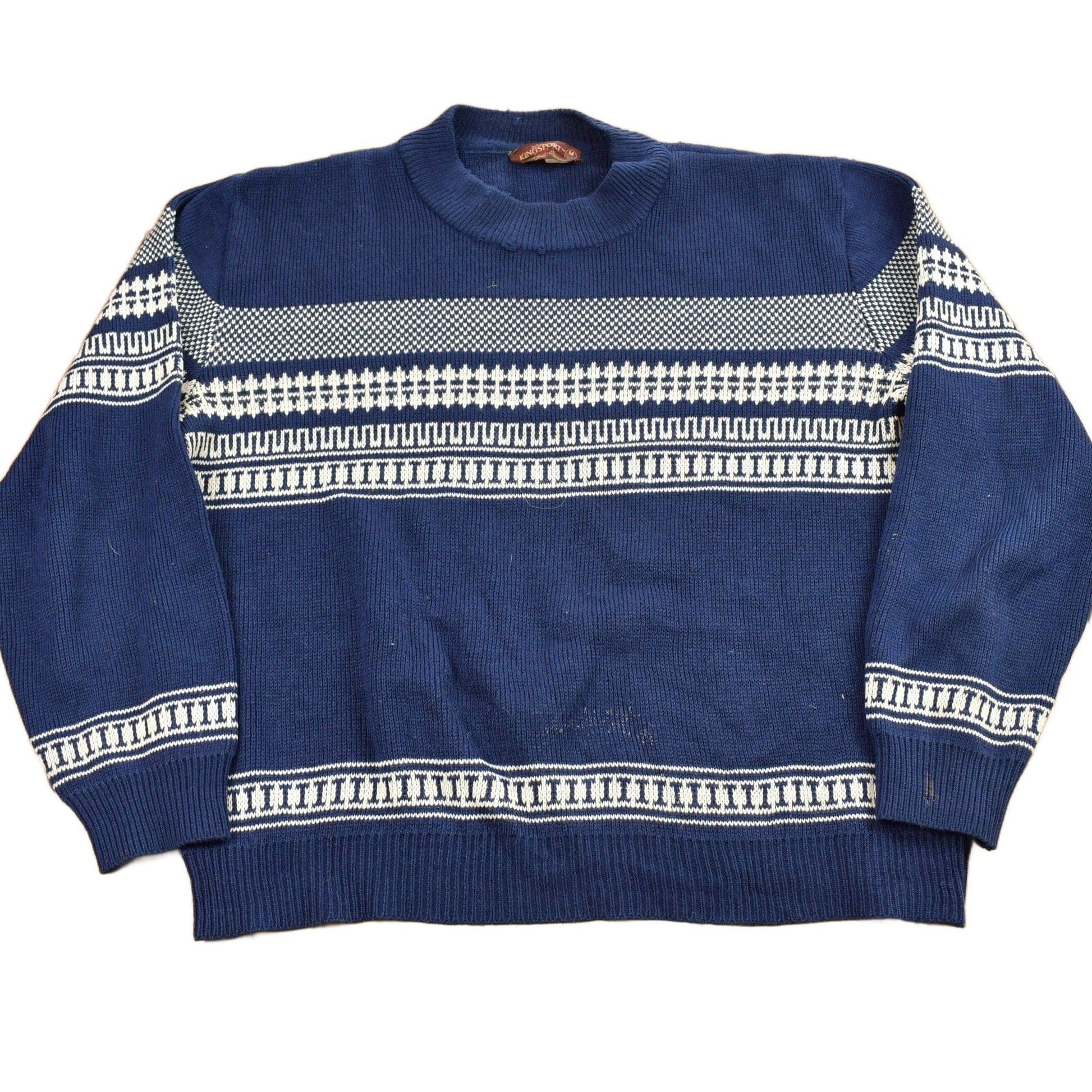 Vintage 1980s Kings Sport Knitted Mockneck SweaterMen's Medium from propervintagecanada