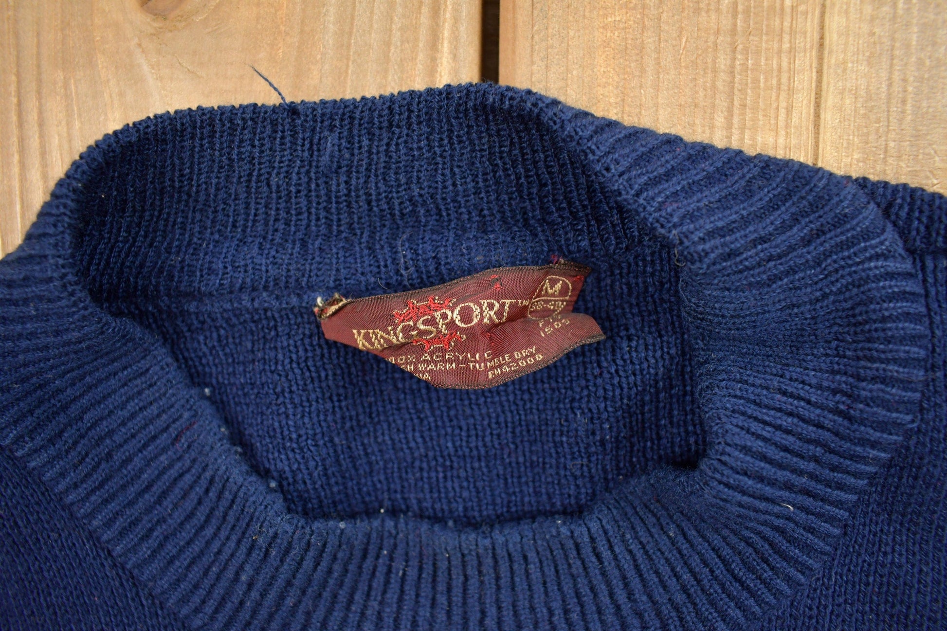 Vintage 1980s Kings Sport Knitted Mockneck SweaterMen's Medium