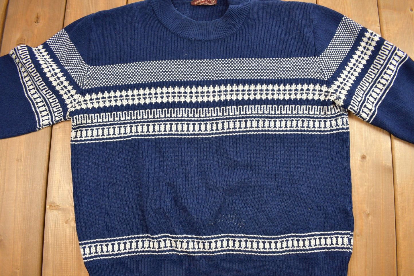 Vintage 1980s Kings Sport Knitted Mockneck SweaterMen's Medium from propervintagecanada