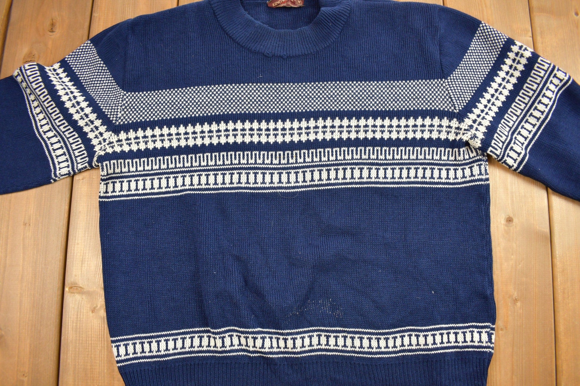 Vintage 1980s Kings Sport Knitted Mockneck SweaterMen's Medium from propervintagecanada