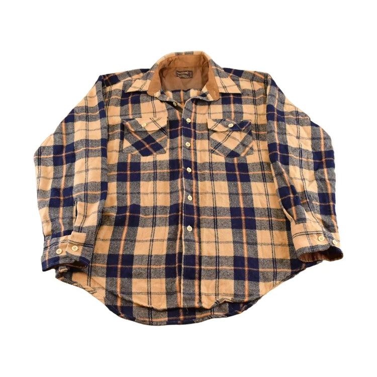 Vintage 1980s Kingsport Plaid Flannel Button Up Shirt Men's Large from propervintagecanada