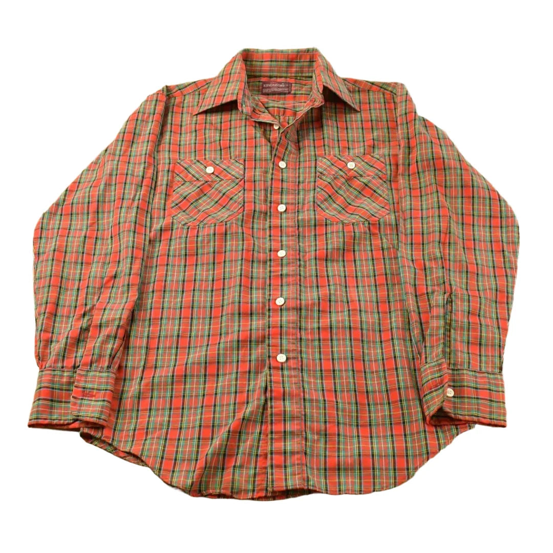 Vintage 1980s Kingsport Plaid Flannel Button Up Shirt Men's Small from propervintagecanada