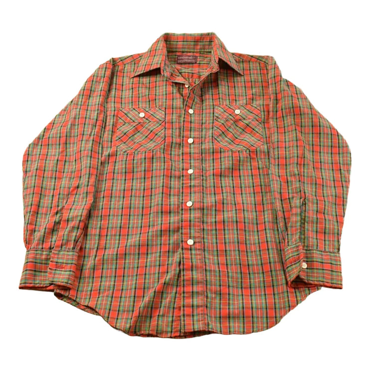 Vintage 1980s Kingsport Plaid Flannel Button Up Shirt Men's Small from propervintagecanada