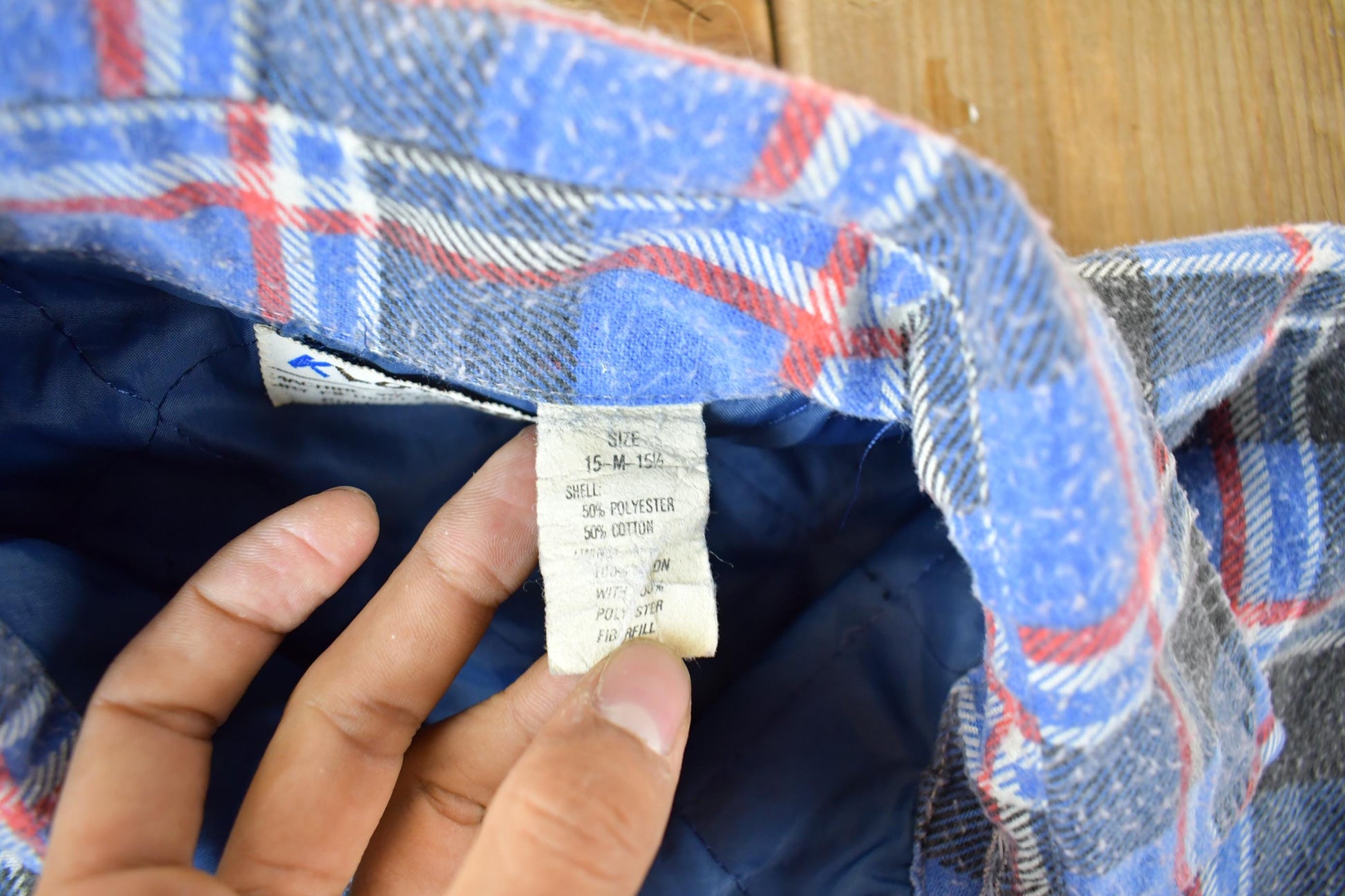 Vintage 1980s Klondike Lined Plaid Flannel Button Up Shirt Men's Medium from propervintagecanada