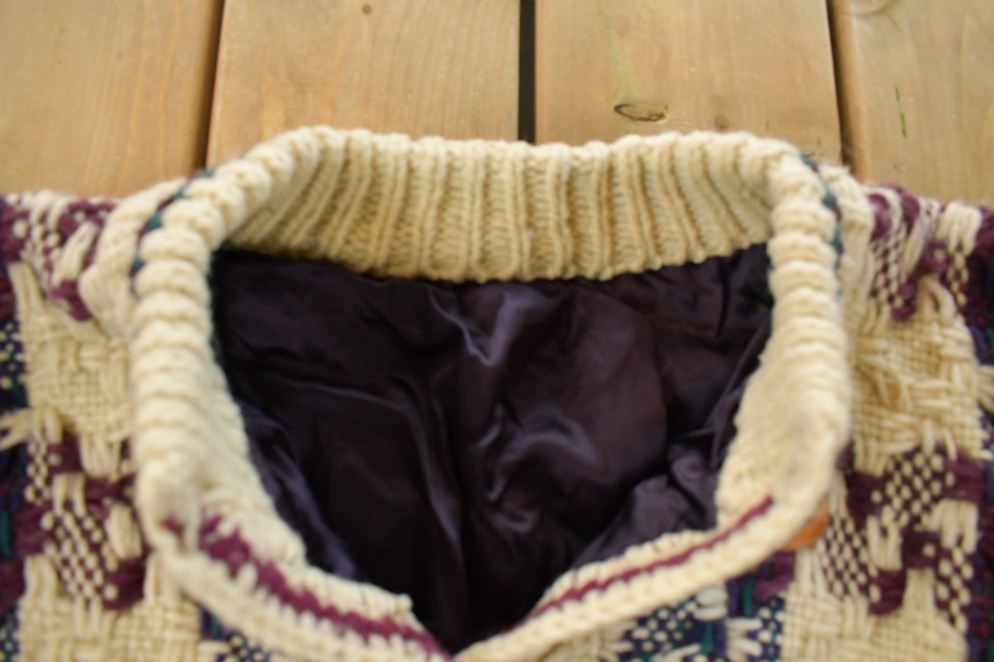 Vintage 1980s Knit Cardigan Sweater Jacket Women's Large / Insulated Jacket / Vintage 80s Crewneck / Winter / Button Up from propervintagecanada