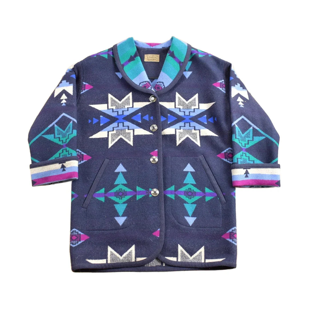 Vintage 1980s Knockabouts By Pendleton Aztec Pattern Jacket from propervintagecanada