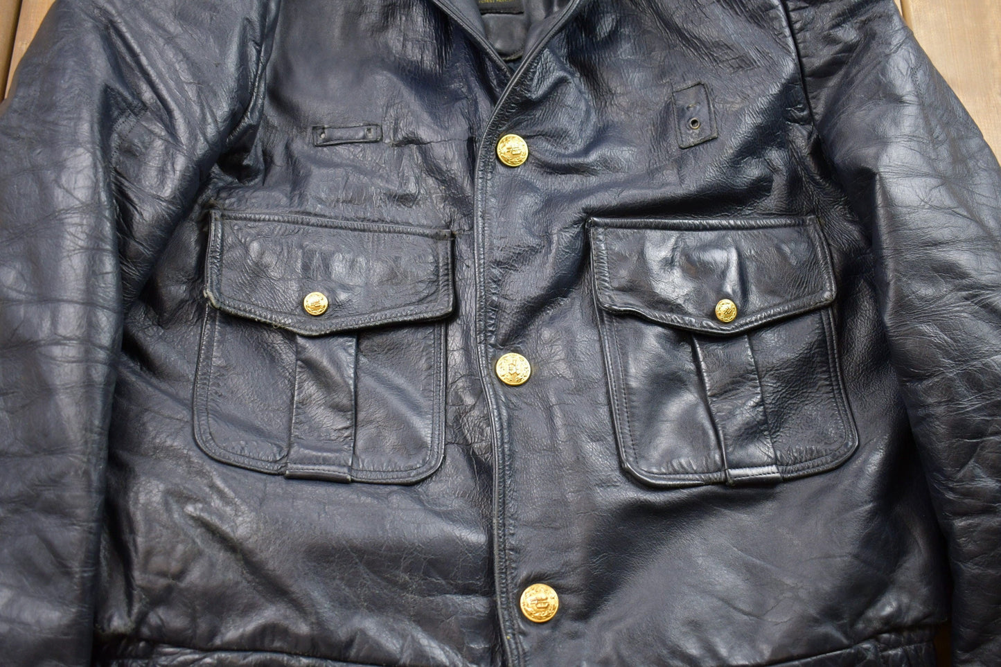 Vintage 1980s Krest Leather Biker Jacket Fall Outerwear Men's Large from propervintagecanada