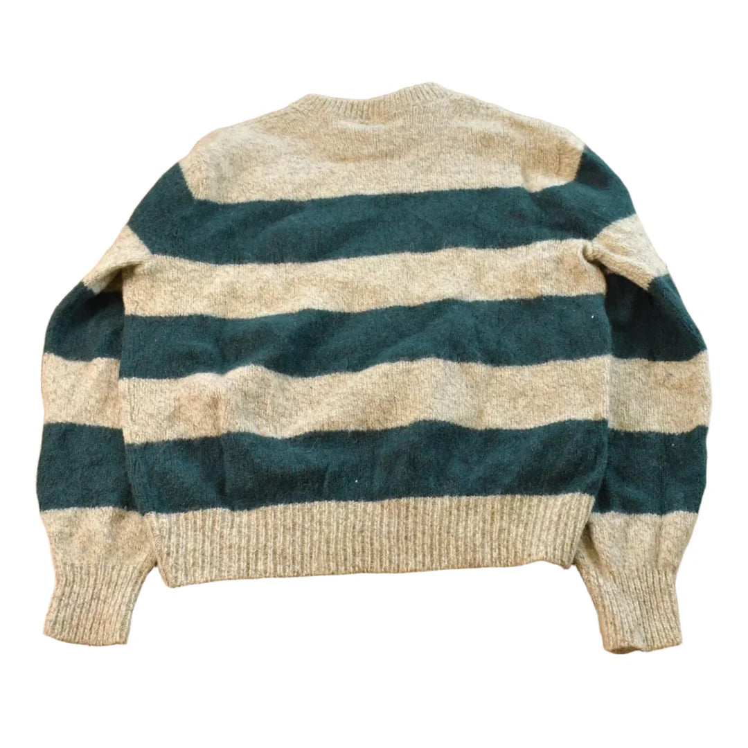 Vintage 1980s L.L. Bean Ragg Striped Wool Knit Crewneck Sweater Men's M from propervintagecanada
