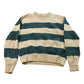 Vintage 1980s L.L. Bean Ragg Striped Wool Knit Crewneck Sweater Men's M from propervintagecanada
