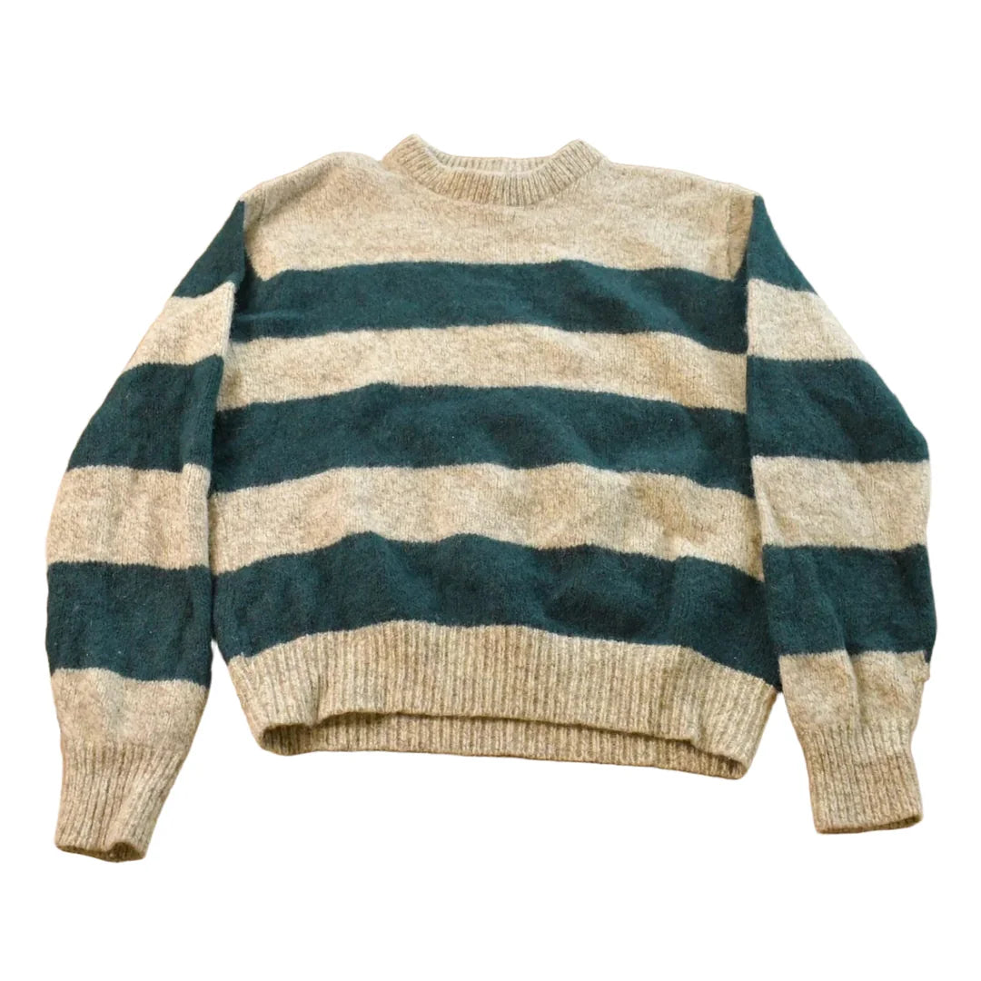 Vintage 1980s L.L. Bean Ragg Striped Wool Knit Crewneck Sweater Men's M from propervintagecanada