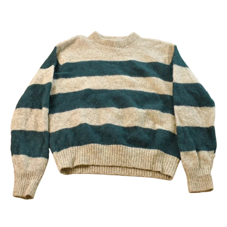 Vintage 1980s L.L. Bean Ragg Striped Wool Knit Crewneck Sweater Men's M from propervintagecanada