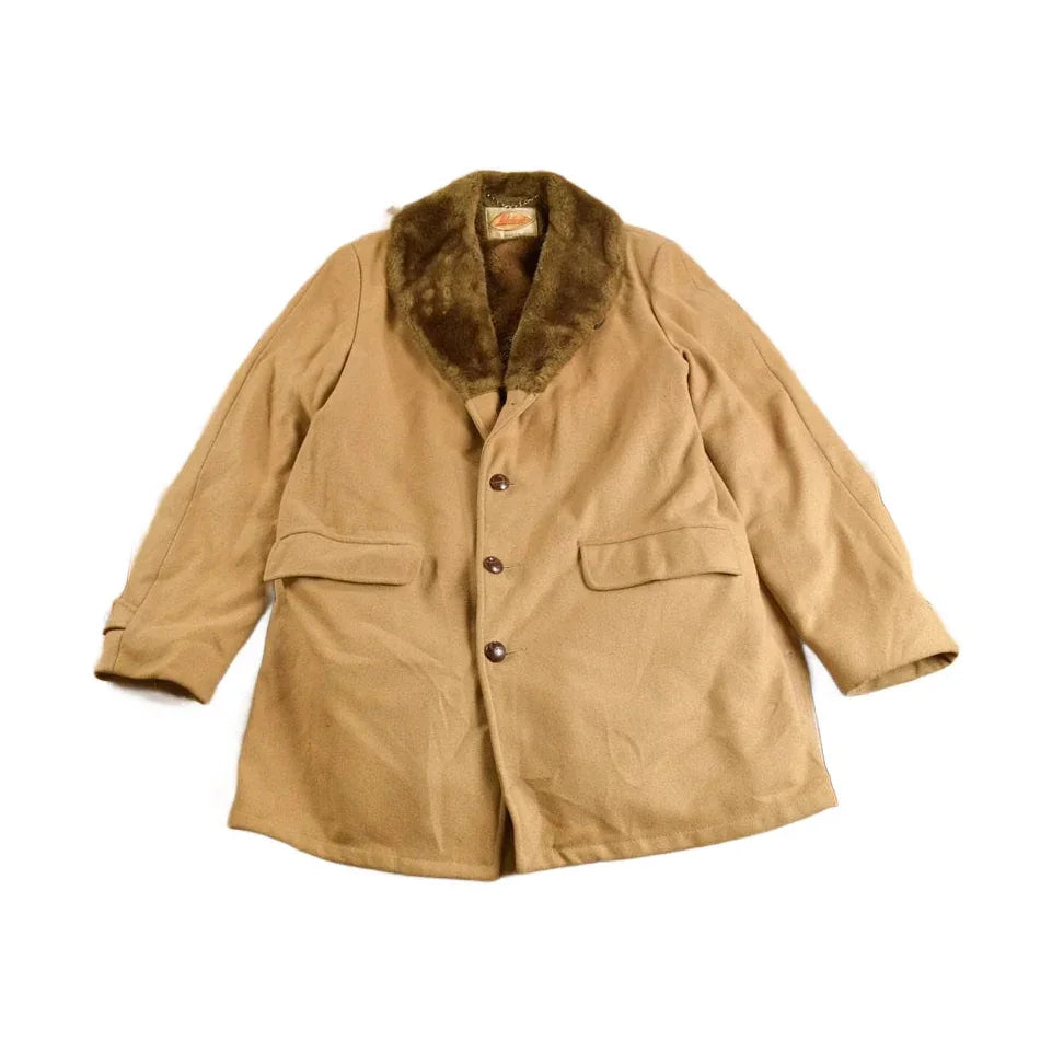 Vintage 1980s Lakeland Sportswear Shearling Long Coat Men's Large from propervintagecanada