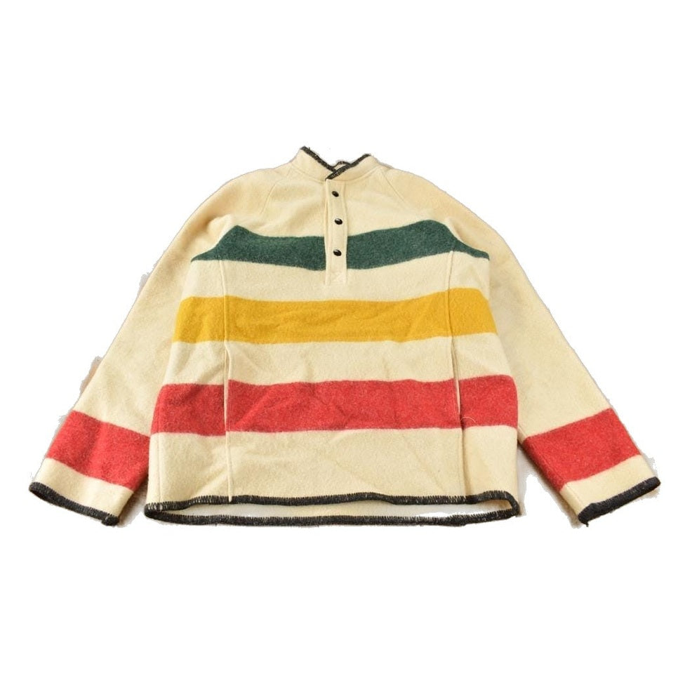 Vintage 1980s LANDS END 100% Wool Snap Button Sweater Made In USA Men's Medium from propervintagecanada