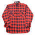 Vintage 1980s Lands End Buffalo Plaid Wool Button Up Shirt Men&