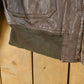 Vintage 1980s Leather Bomber Flight Jacket Men's Large from propervintagecanada