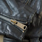 Vintage 1980s Leather Gold Biker Jacket - 44R from propervintagecanada