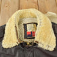 Vintage 1980s Leather Men's Flyer's Jacket Made In USA Men's Large from propervintagecanada