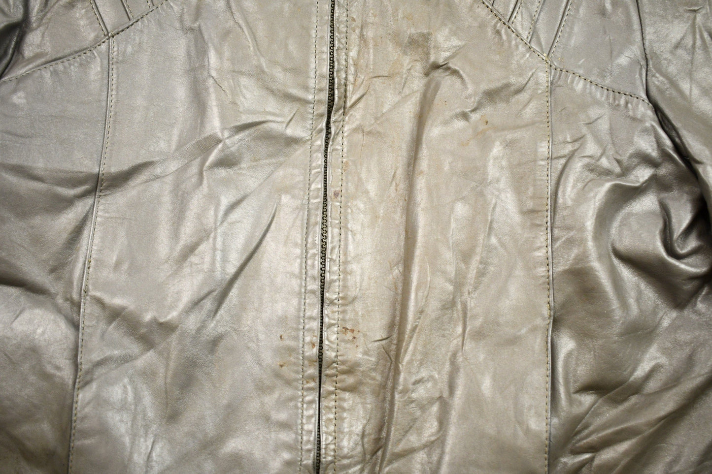 Vintage 1980s Leather Motorcycle JacketMen's Medium from propervintagecanada