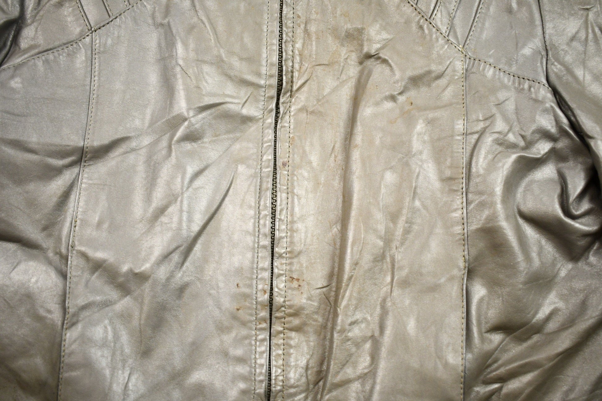 Vintage 1980s Leather Motorcycle JacketMen's Medium from propervintagecanada