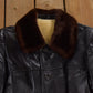 Vintage 1980s Leather Sheep Skin Shearling Coat Men's Medium from propervintagecanada