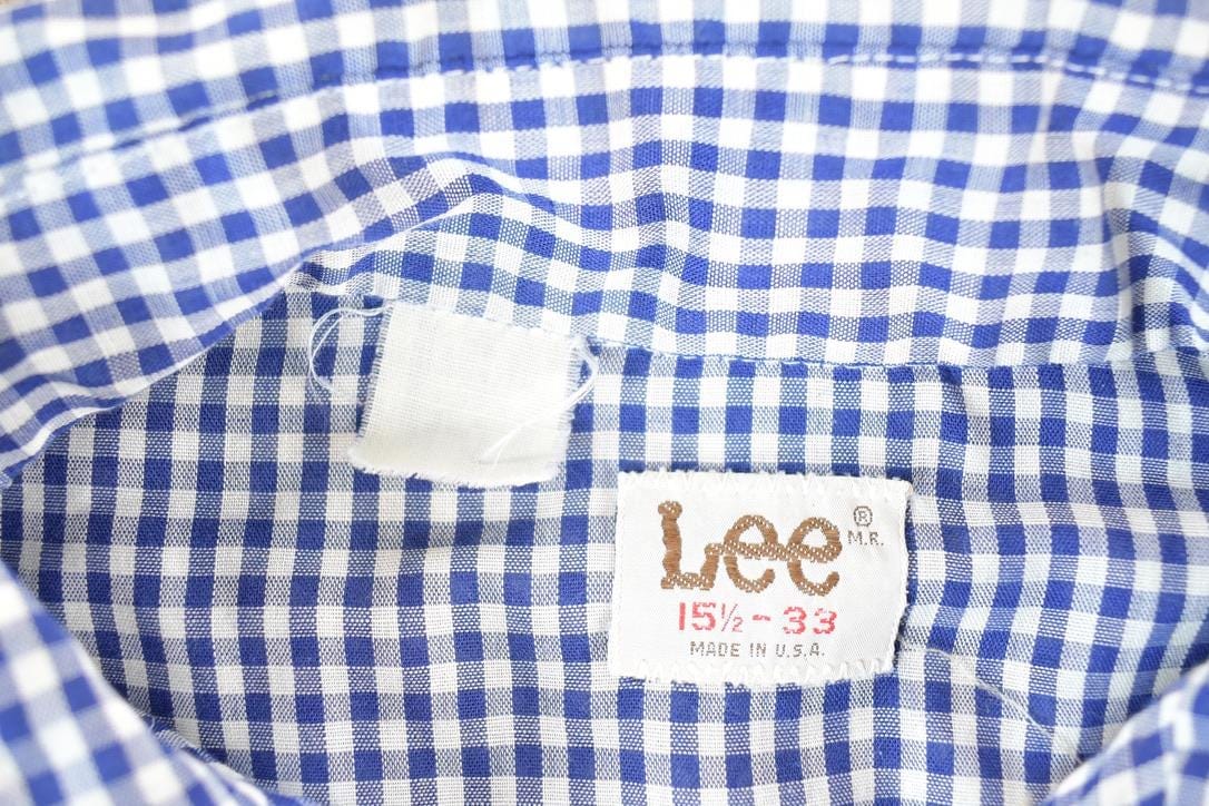 Vintage 1980s Lee Plaid Western Style Button Up Shirt Men's L from propervintagecanada