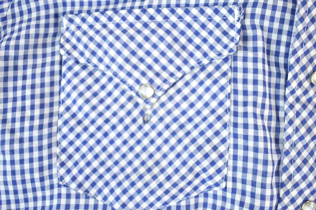 Vintage 1980s Lee Plaid Western Style Button Up Shirt Men's L from propervintagecanada