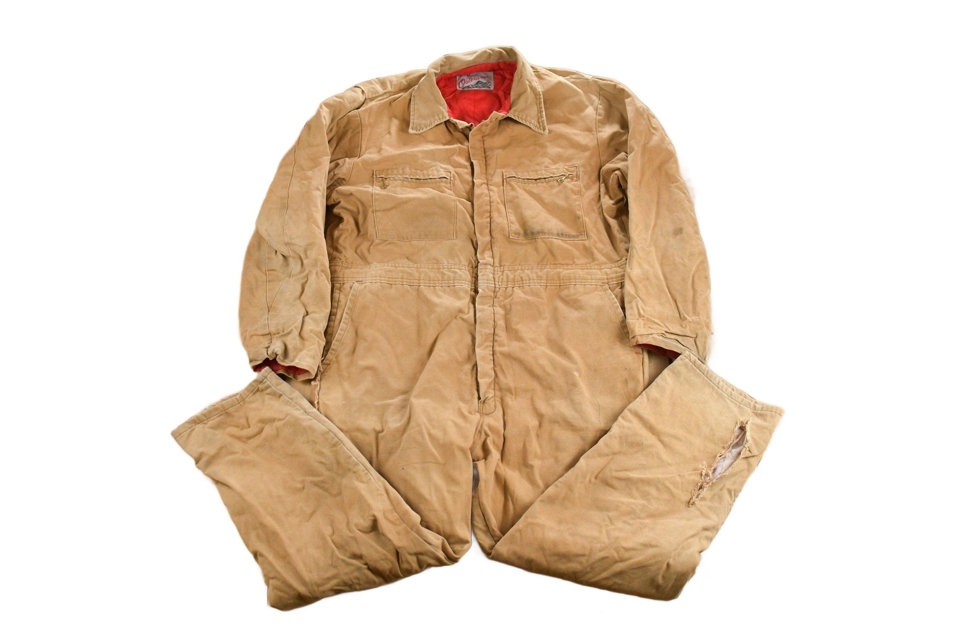 Vintage 1980s Lee Quilt Lined Duck Insulated Coverall Jumpsuit Men's 44 x 28 from propervintagecanada