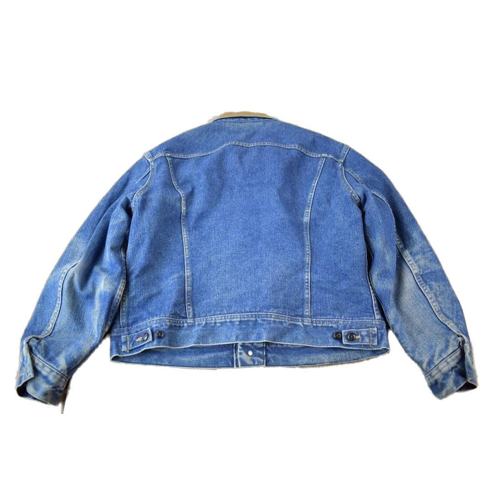 Vintage 1980s Lee Storm Rider Blanket Lined Jean Jacket Men's Large from propervintagecanada