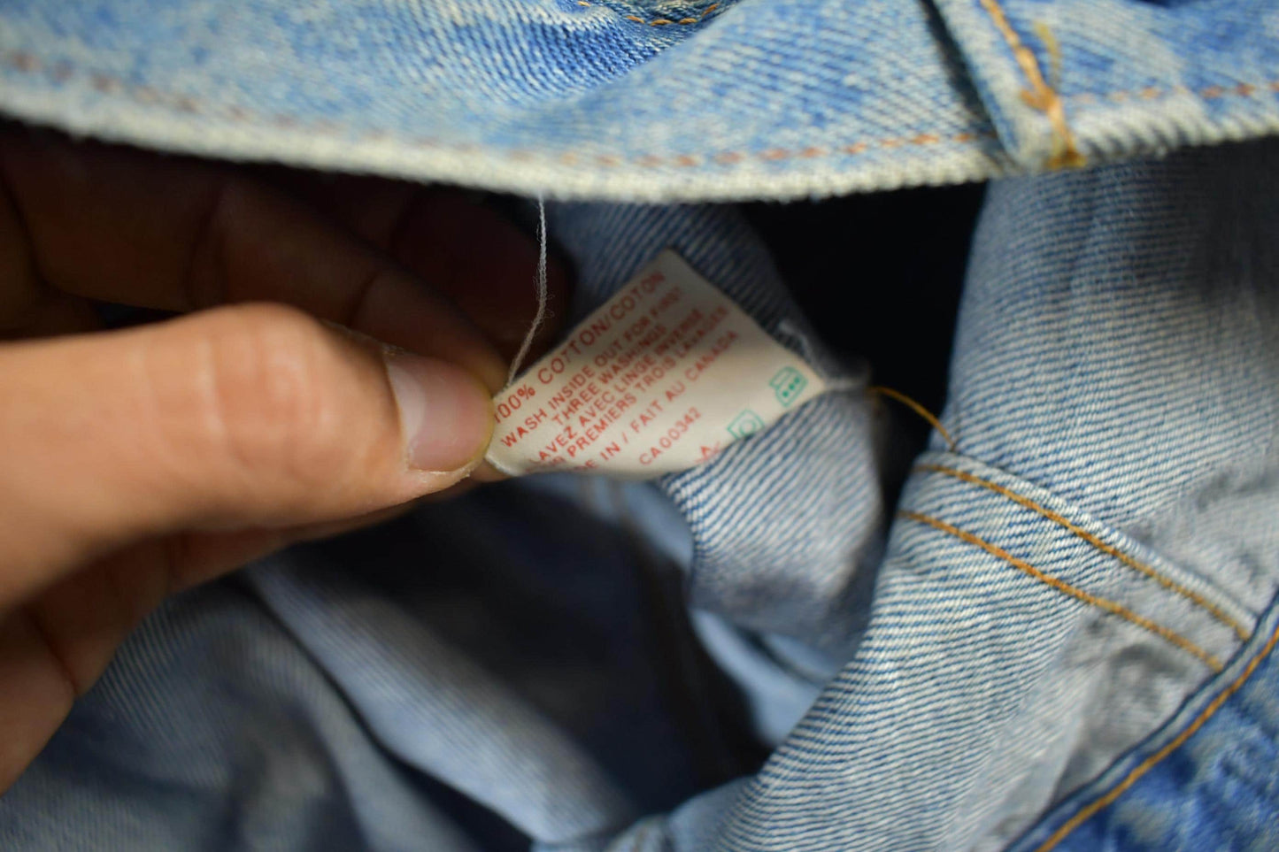 Vintage 1980s Levi's Denim Jean Trucker Jacket Men's Small from propervintagecanada