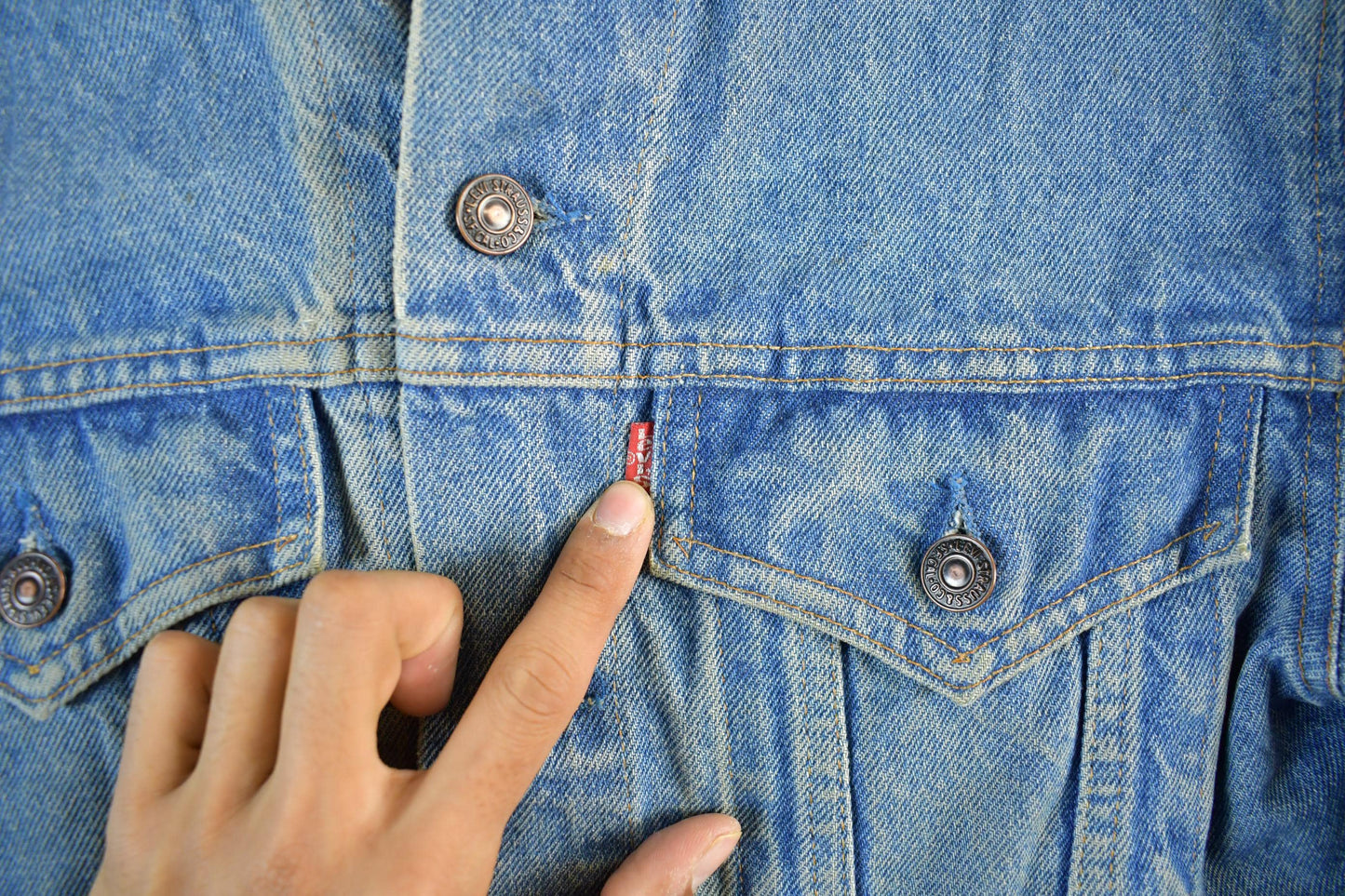 Vintage 1980s Levi's Denim Jean Trucker Jacket Men's Small from propervintagecanada