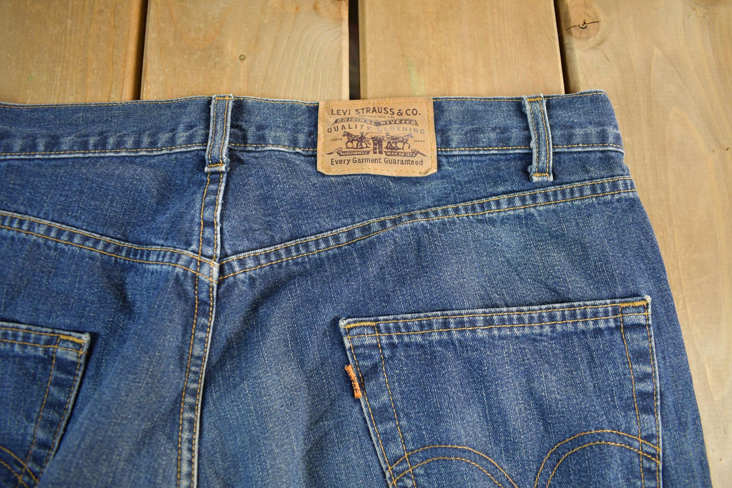 Vintage 1980s Levi's Orange Tab Bell Bottom Flare Denim Jeans Men's Men's 38 x 31