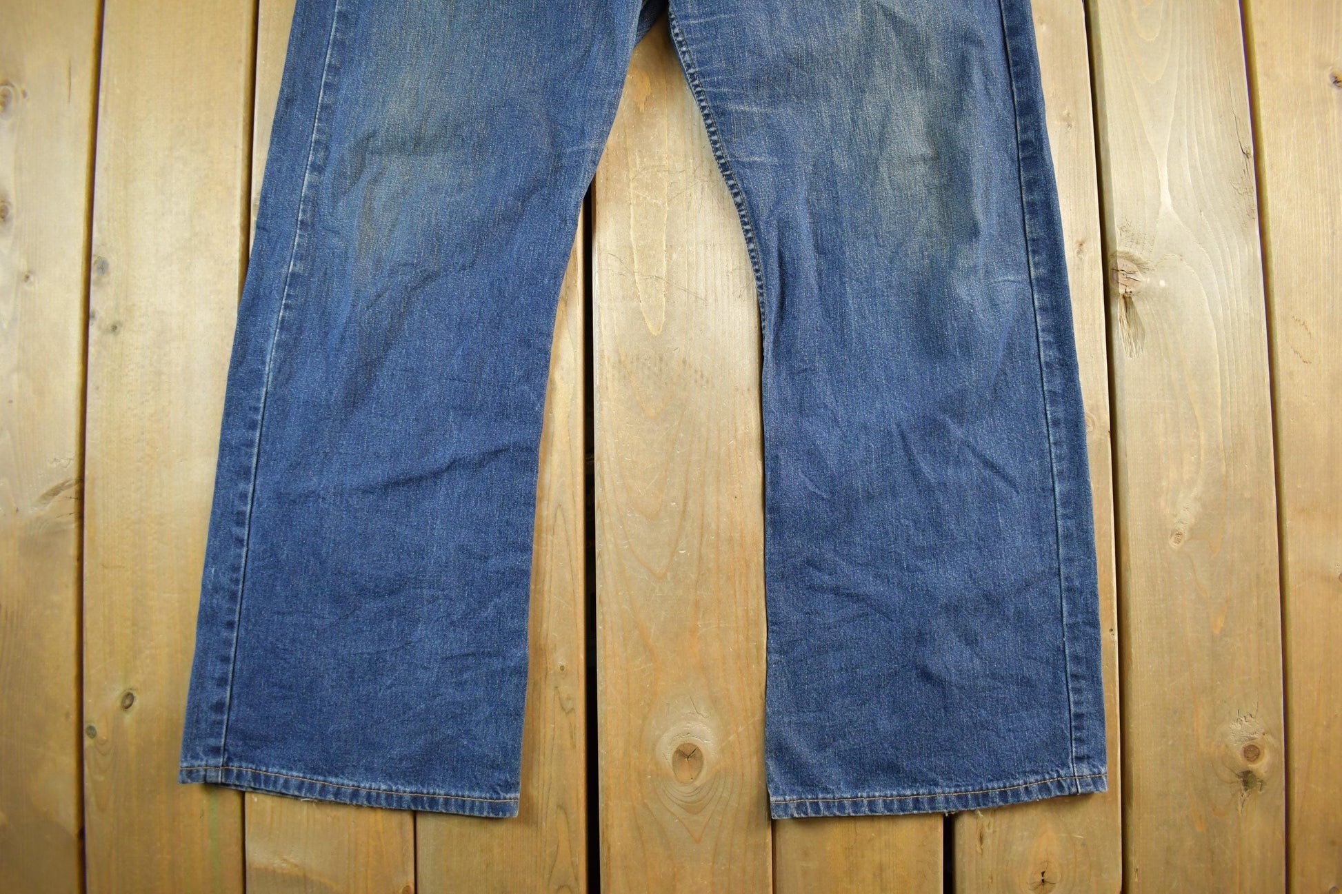 Vintage 1980s Levi's Orange Tab Bell Bottom Flare Denim Jeans Men's Men's 38 x 31 from propervintagecanada