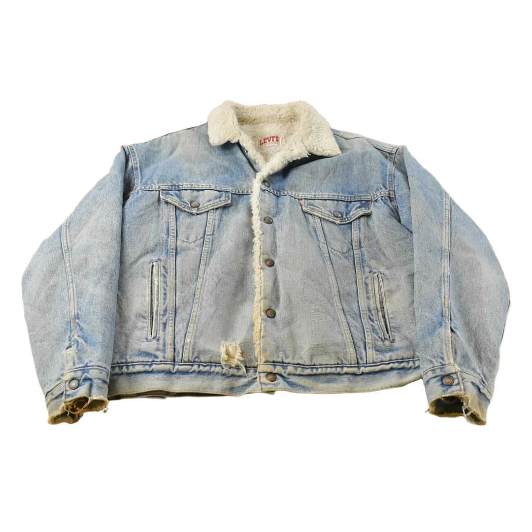 Vintage 1980s Levi's Sherpa Lined Denim Jean Jacket Men's Large from propervintagecanada