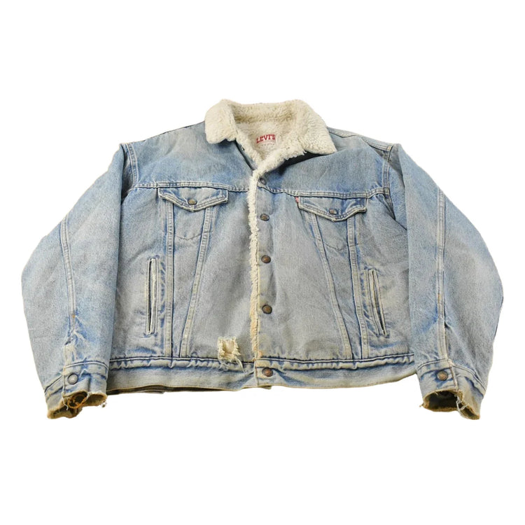 Vintage 1980s Levi's Sherpa Lined Denim Jean Jacket Men's Large from propervintagecanada