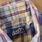 Vintage 1980s Levi's Western Wear Pearl Snap Plaid Long Sleeve Button Up Shirt Men's M from propervintagecanada