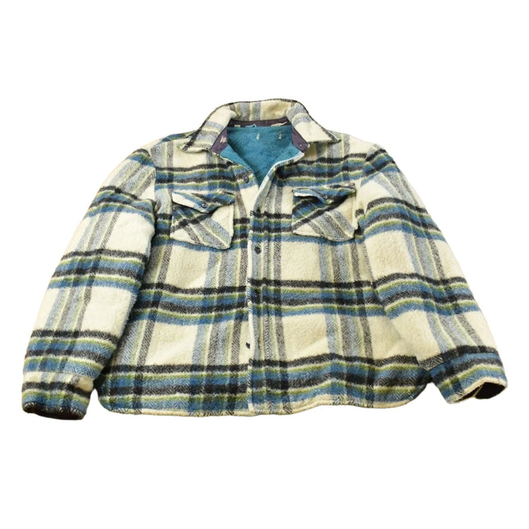 Vintage 1980s Lined Flannel Shirt Jacket Men's Large from propervintagecanada