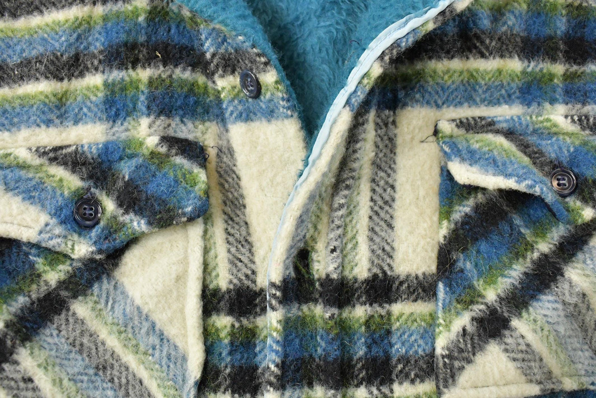 Vintage 1980s Lined Flannel Shirt Jacket Men's Large from propervintagecanada