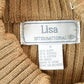 Vintage 1980s Lisa International Knit Abstract Pattern Suede Patch Crewneck Sweater Mens S from propervintagecanada