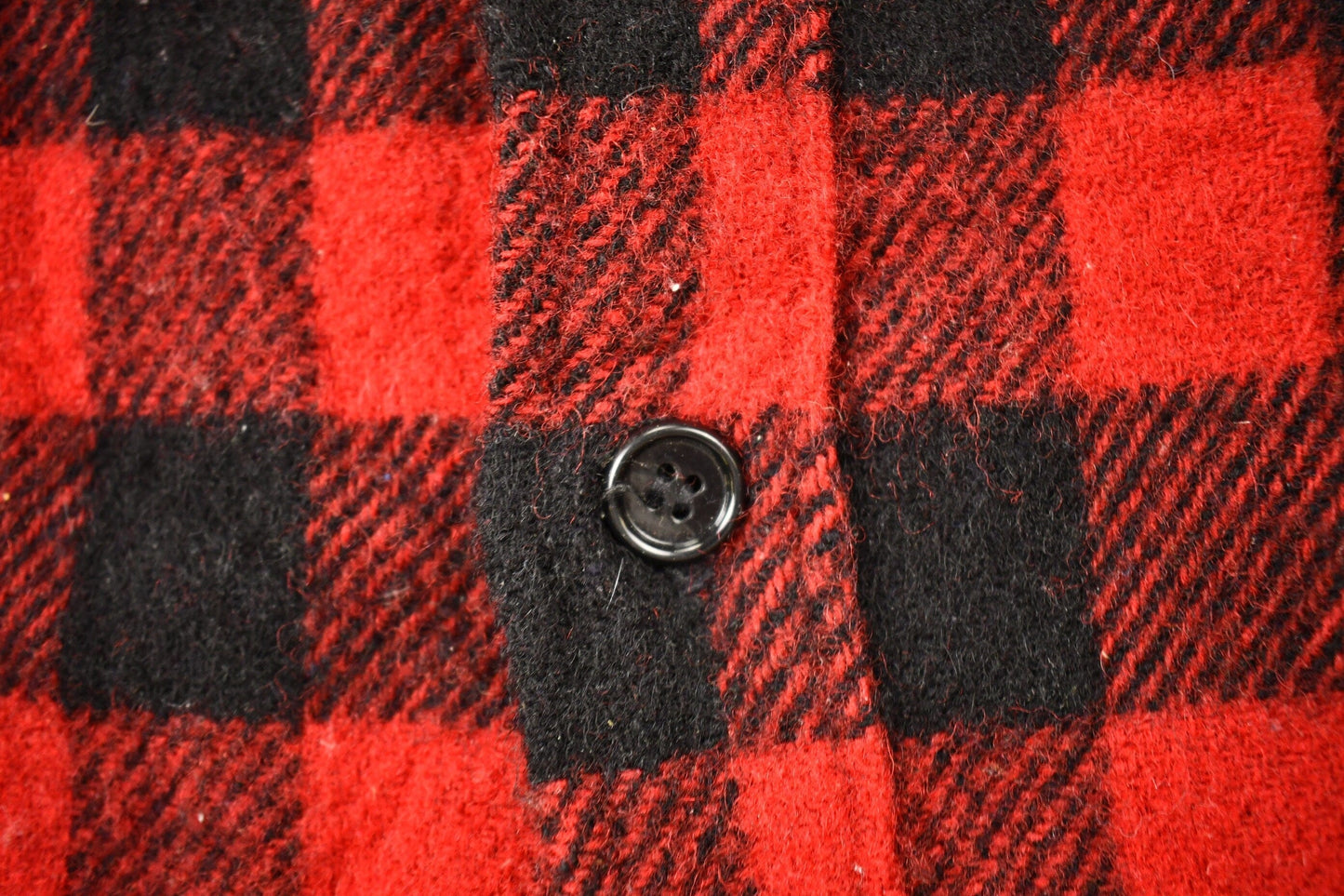 Vintage 1980s LL Bean Buffalo Plaid Wool Button Up Shirt Men's 2XL from propervintagecanada