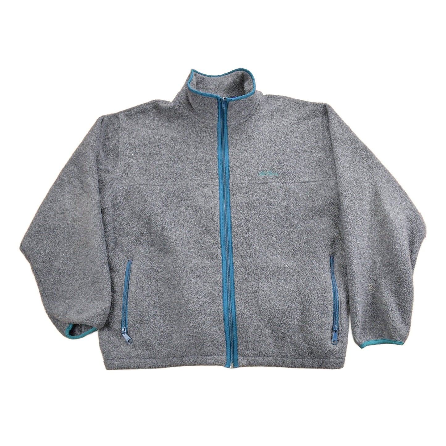 Vintage 1980s LL Bean Full Zip Grey Fleece Sweatshirt Men's 2XL from propervintagecanada