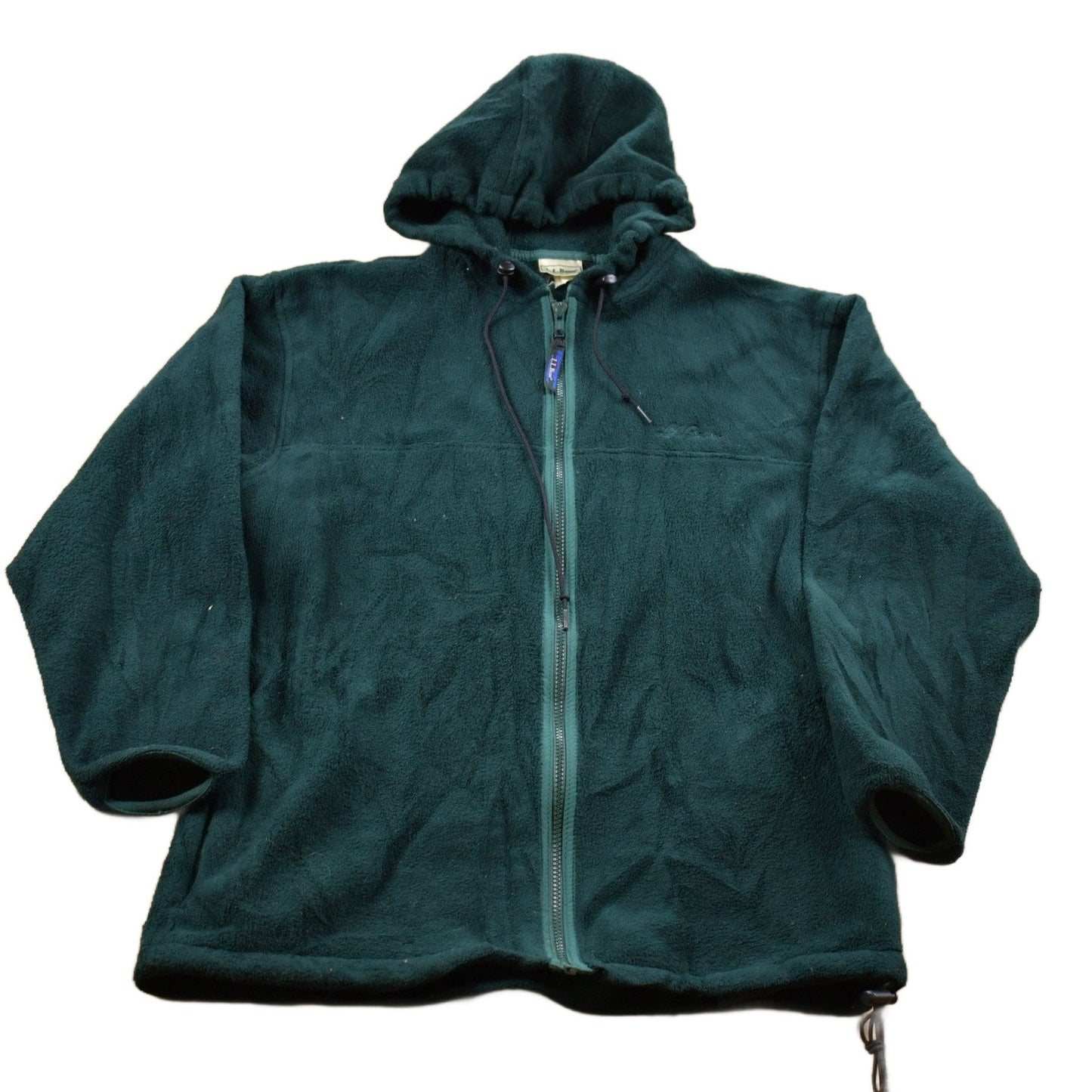 Vintage 1980s LL Bean Full Zip Hooded Fleece Sweater Men's Medium from propervintagecanada