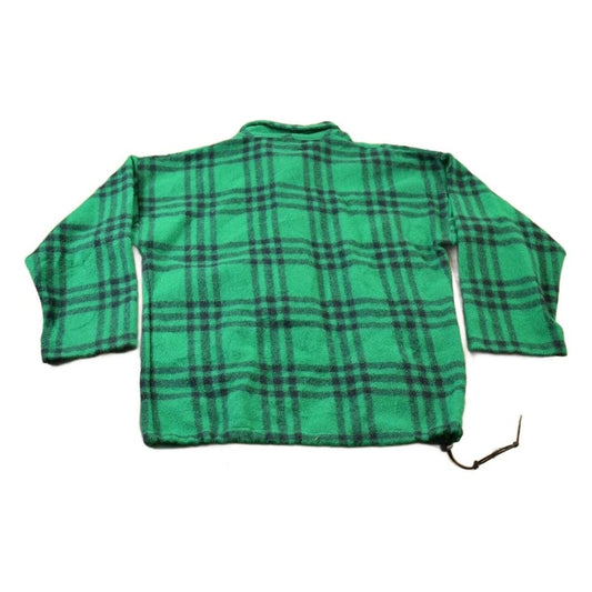 Vintage 1980s LL Bean Green Buffalo Plaid Wool Button Up Shirt Men's Medium from propervintagecanada