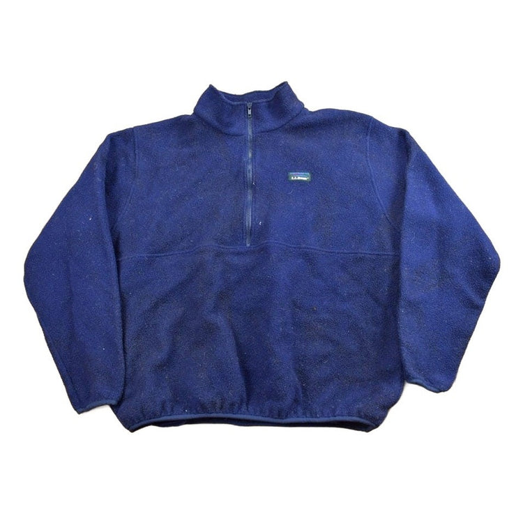 Vintage 1980s LL Bean Half Zip Fleece Sweater Men's 2XL from propervintagecanada