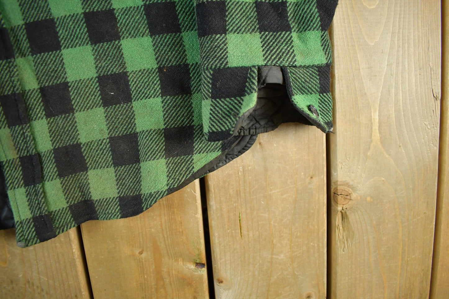 Vintage 1980s LL Bean Plaid Wool Button Up Shirt Jacket Men's Large from propervintagecanada