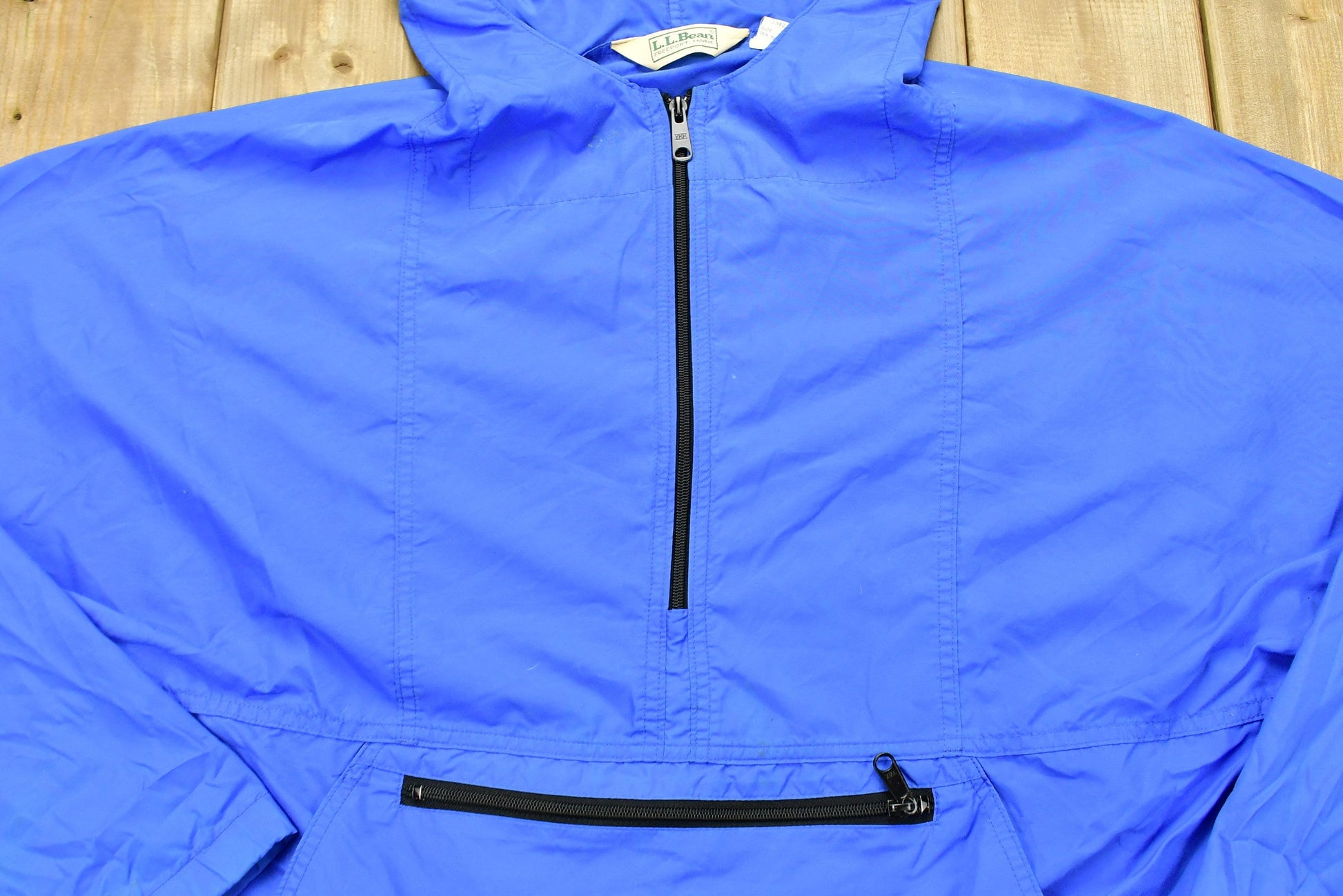 Vintage 1980s LL Bean Quarter Zip Annorack Windbreaker Jacket Men's Large from propervintagecanada