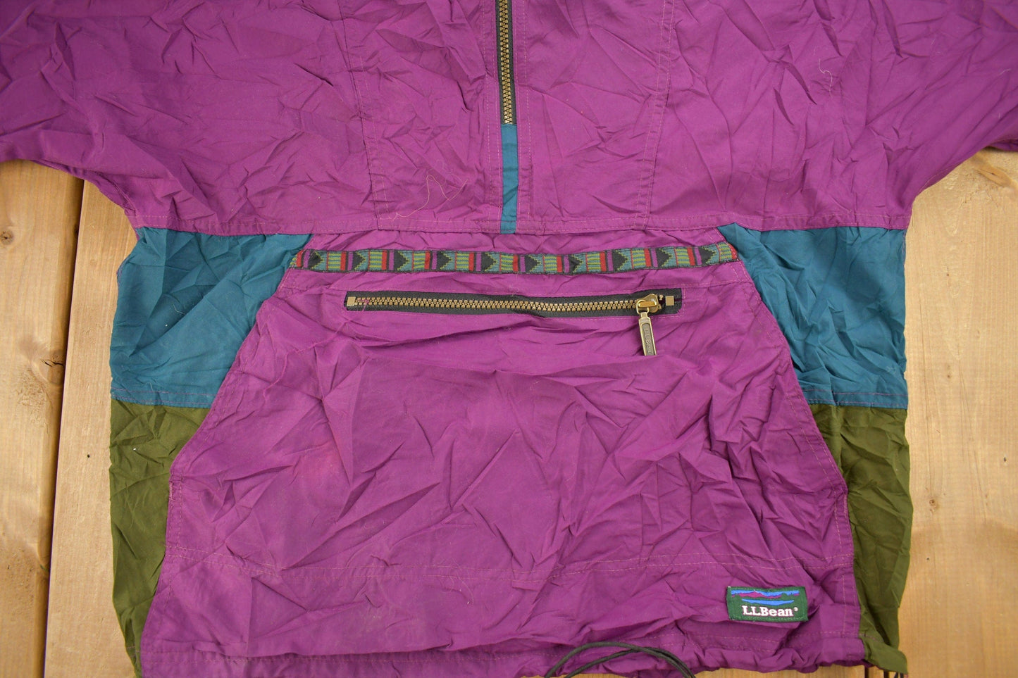 Vintage 1980s LL Bean Quarter Zip Anorak Ladies Windbreaker Jacket Men's Medium from propervintagecanada