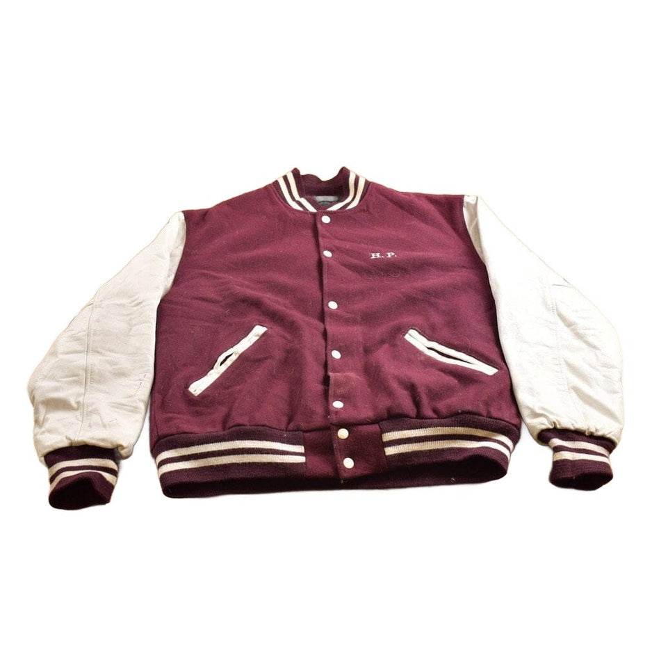 Vintage 1980s Lockport Porters Illinois Wool Varsity Jacket Men's 2XL from propervintagecanada