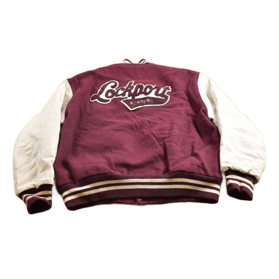 Vintage 1980s Lockport Porters Illinois Wool Varsity Jacket Men's 2XL from propervintagecanada