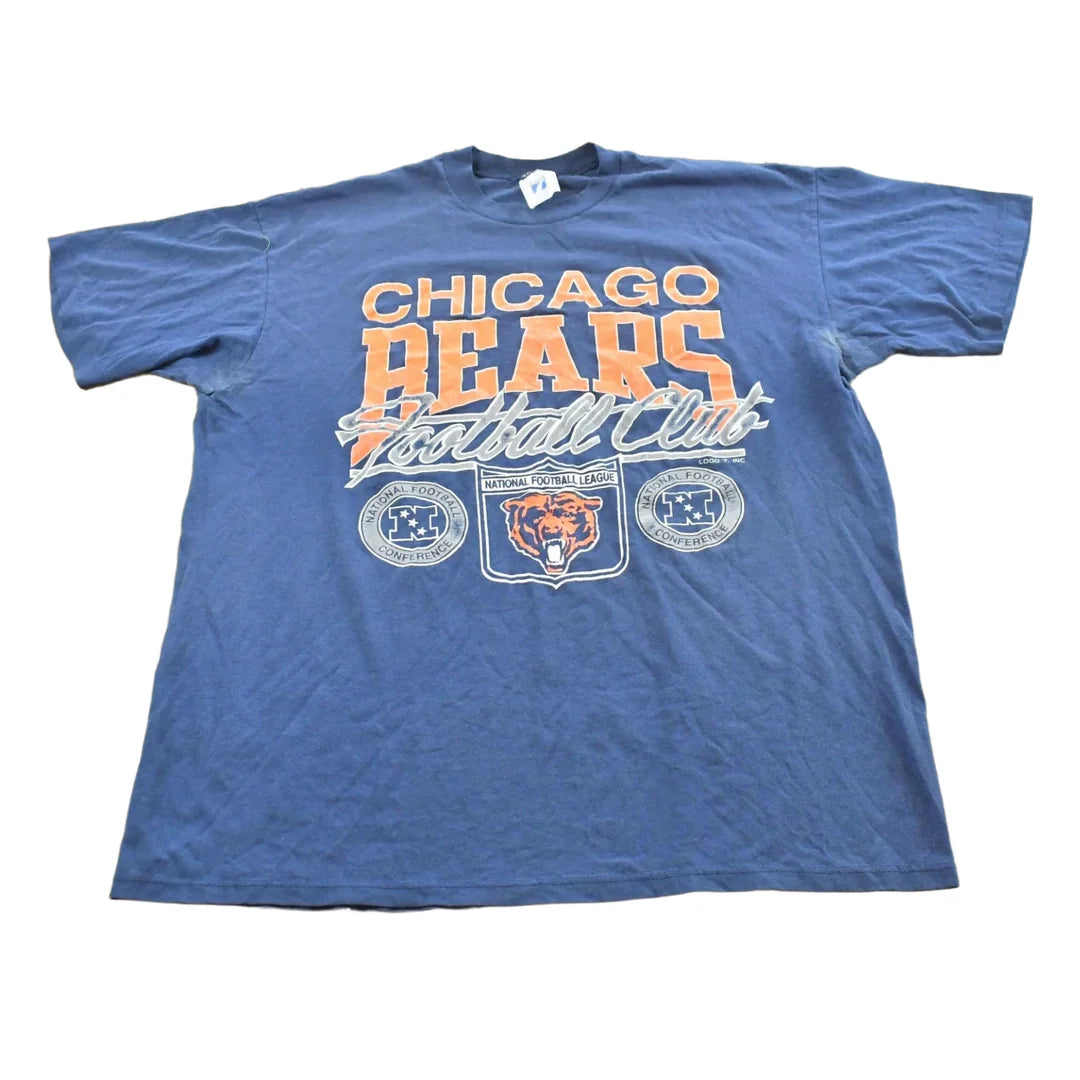 Vintage 1980s Logo 7 Chicago Bears T-Shirt Men's L from propervintagecanada