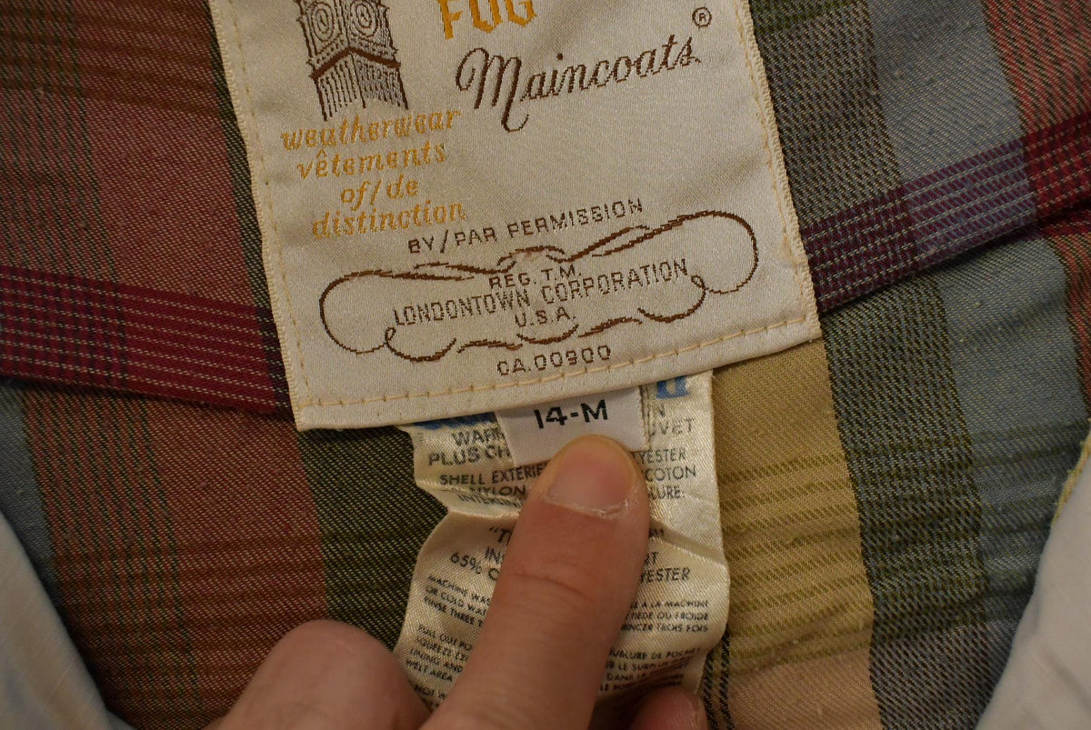 Vintage 1980s London Fog Maincoats Quilted Hooded Thinsulate Insulated Trench Coat Jacket Women's L / Made in USA / 80s Outerwear from propervintagecanada
